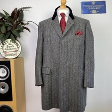 Crombie charcoal herringbone for sale  NEWCASTLE UPON TYNE