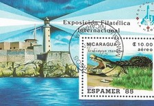 ✱ NICARAGUA ✱ BLOQUE MNH CTO - REPTILES 2-5 segunda mano  Embacar hacia Mexico