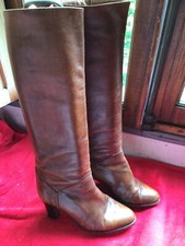 Bottes cuir brun d'occasion  Asnières-sur-Seine