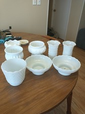 lot milk glass vases for sale  Laurel
