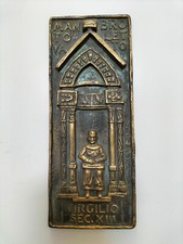Fermacarte vintage ottone usato  Bologna