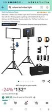 RALENO 2 Paquetes Luces LED para Video y Kit de Iluminación de Soporte de 75 Pulgadas segunda mano  Embacar hacia Mexico