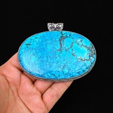 Colgante de joyería hecha a mano de plata esterlina 925 con piedras preciosas turquesa regalo para esposa segunda mano  Embacar hacia Mexico