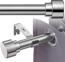 Silver curtain pole for sale  BATLEY