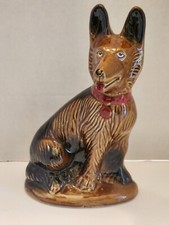 Vintage MCM Cerâmica Pastor Alemão/Belga/Malinois Cão Cerâmico Esmaltado 8" comprar usado  Enviando para Brazil