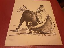 Dessin tauromachie impression d'occasion  Montélimar