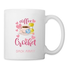 Caneca de café/chá café e crochê/presentes engraçados de crochê, tamanho único, branca comprar usado  Enviando para Brazil