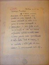 Lettera autografa vittorio usato  Roma