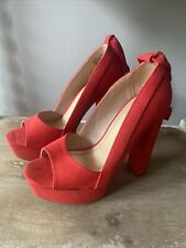 Red faux suede for sale  Huddy