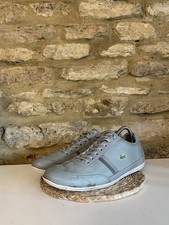 Używany, Lacoste Misano Sport 118 Szare skórzane trampki Buty Męskie UK 10 Tarasy Casual na sprzedaż  Wysyłka do Poland