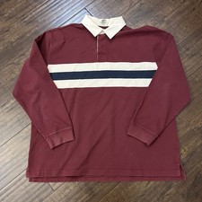Polo masculino vintage anos 90 LL Bean rugby listrado manga longa 2XL peso pesado comprar usado  Enviando para Brazil