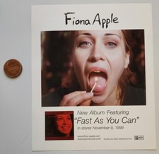 Panfleto promocional Fiona Apple 1999 Fast As You Can impecável NOVO estoque antigo comprar usado  Enviando para Brazil
