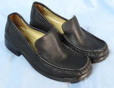 Usado, Antigo? SAPATOS ROBYN LOAFERS FEMININOS BASS couro pebble preto grosso tamanho 6-M comprar usado  Enviando para Brazil