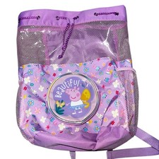 Bolsa de banho vintage Peppa Pig roxa verão piscina/praia mochila puxar corda  comprar usado  Enviando para Brazil