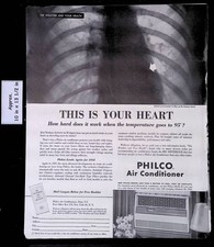 1955 PHILCO filtro de máscara de ar condicionado purifica a impressão de ar anúncio 48821 comprar usado  Enviando para Brazil