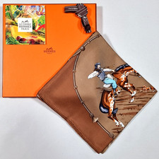 RARO CACHECOL DE SEDA VINTAGE HERMES "Pampa" Carre 90 projetado por Jean De Fougerolle comprar usado  Enviando para Brazil