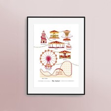 Funfair print fair for sale  NEWBURY