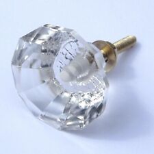 Pequeño Transparente Cristal Tallado Armario Pomo Puerta O Cajón Tirar 35MM comprar usado  Enviando para Brazil