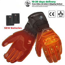 Luvas de couro aquecidas para moto inverno impermeável tela sensível ao toque esqui acampamento aquecido comprar usado  Enviando para Brazil