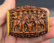 Tabatière corozo sculptée d'occasion  Le Havre-