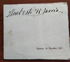1921 autografo umberto usato  Roma