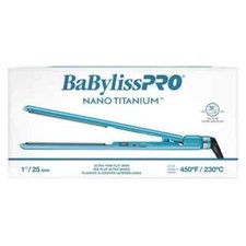 BaBylissPRO nano ferro de alisamento ultrafino banhado a titânio 1 polegada 450F, usado comprar usado  Enviando para Brazil