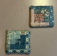 2 colchas feitas à mão quadradas ímãs de geladeira de cozinha 2 1/2 X 2 1/2 quadrados comprar usado  Enviando para Brazil