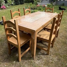 Esstisch pinienholz eingearbei gebraucht kaufen  Teltow