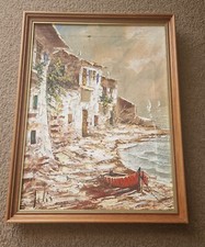 Oil canvas mediterranean for sale  SOMERTON