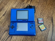 Console Nintendo DS azul NTR-001 + carregador + pacote de lixo Mario Party DS comprar usado  Enviando para Brazil