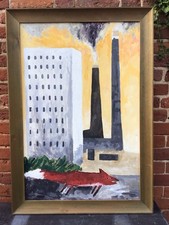Large contemporary oil for sale  BLANDFORD FORUM