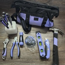 Kit de ferramentas para casa conjunto bolsa chave ajustável martelo chaves de fenda nível fita faça você mesmo reparo comprar usado  Enviando para Brazil