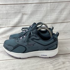 Usado, Tênis de corrida esportivo Skechers Go Run feminino 7.5 roxo preto cano baixo comprar usado  Enviando para Brazil