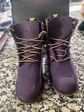 Usado, Botas de tornozelo Timberland x NBA LA Lakers roxo amarelo impermeável tamanho 5.5 comprar usado  Enviando para Brazil