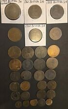 Lote 31 monedas del mundo muy antiguo de los países mixtos de 1800 fechas y tamaños-4 segunda mano  Embacar hacia Argentina