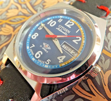 Relógio automático Speedo mostrador azul 37mm 21 joias 1970 Citizen - Revisado comprar usado  Enviando para Brazil