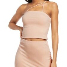 Blusa cropped AFRM selim um ombro revolve tamanho XS creme bronzeado cruzado NOVO, usado comprar usado  Enviando para Brazil