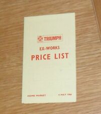 Triumph range price for sale  FAREHAM