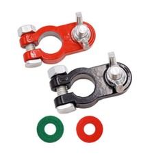 2xConjunto de lavadora de poste terminal de bateria 2 peças conectores negativos positivos braçadeira zinco comprar usado  Enviando para Brazil