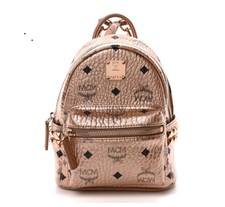 Mochila MCM metálica Visetos parafuso prisioneiro lateral X-Mini Stark Bebe Boo ouro champanhe comprar usado  Enviando para Brazil