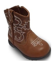 Botas de caubói Wonder Nation infantil/bebê meninos marrom biqueira redonda sapatos: 2-6, usado comprar usado  Enviando para Brazil