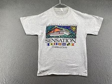 Camisa ponto único vintage 1992 Carnival Cruise Sensation Caribbean Cruise tamanho M  comprar usado  Enviando para Brazil