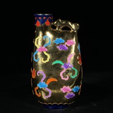 Usado, Pote em forma de bolsa de couro 7,2'' com cores de esmalte do forno oficial na Dinastia Song. comprar usado  Enviando para Brazil