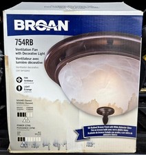 Ventilador de ventilação Broan luz decorativa 754RB bronze esfregado a óleo alabastro fosco comprar usado  Enviando para Brazil
