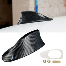 1x Antena de carro fibra de carbono barbatana de tubarão rádio de teto de carro FM/AM antena rádio com parafuso, usado comprar usado  Enviando para Brazil