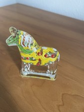 Usado, Estatueta sueca Lindshammar arte vidro transparente cavalo Dala peso papel comprar usado  Enviando para Brazil