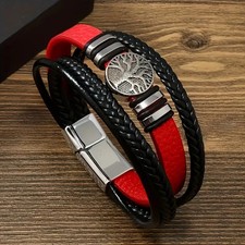 Armband leder schwarz gebraucht kaufen  Appenheim, Hilbersheim, Ockenheim