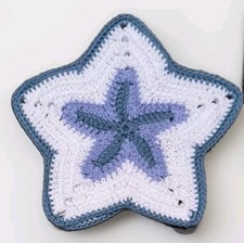 Usado, Luva de crochê feita à mão toalha de louça estrela do mar 100% algodão azul-petróleo comprar usado  Enviando para Brazil