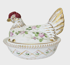 Westmoreland Galinha no Ninho Charleton Vidro de Leite Cauda Dividida Olho Moldado 7,25" de Comprimento comprar usado  Enviando para Brazil