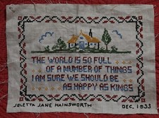 1933 cross stitch for sale  New York